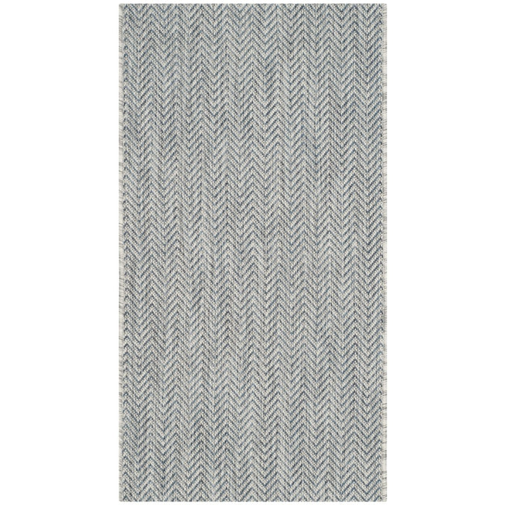 SAFAVIEH Outdoor CY8022-36812 Courtyard Grey / Navy Rug Image 9