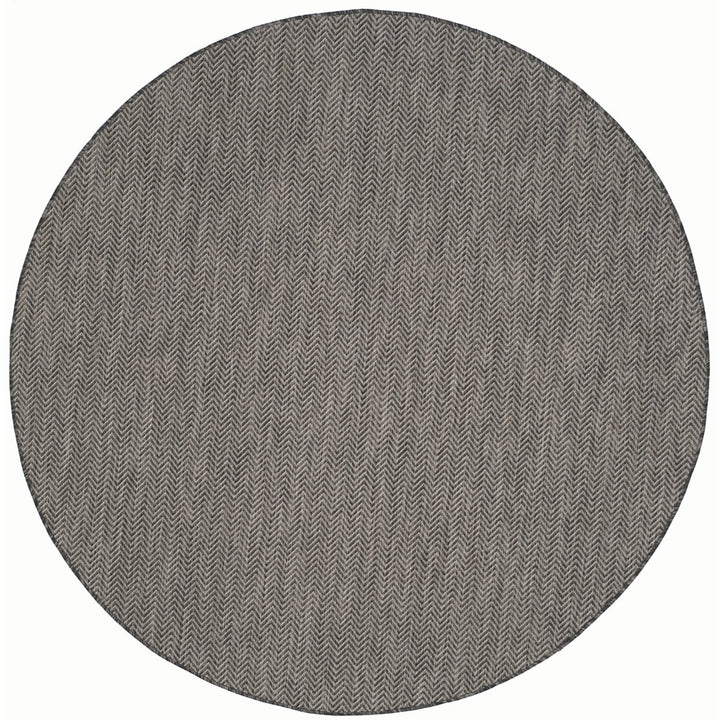 SAFAVIEH Outdoor CY8022-36621 Courtyard Black / Beige Rug Image 1