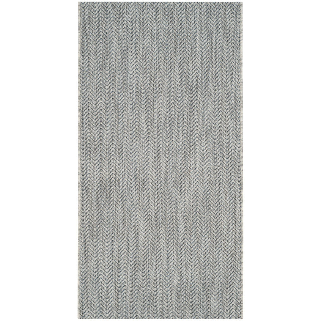 SAFAVIEH Outdoor CY8022-36812 Courtyard Grey / Navy Rug Image 10