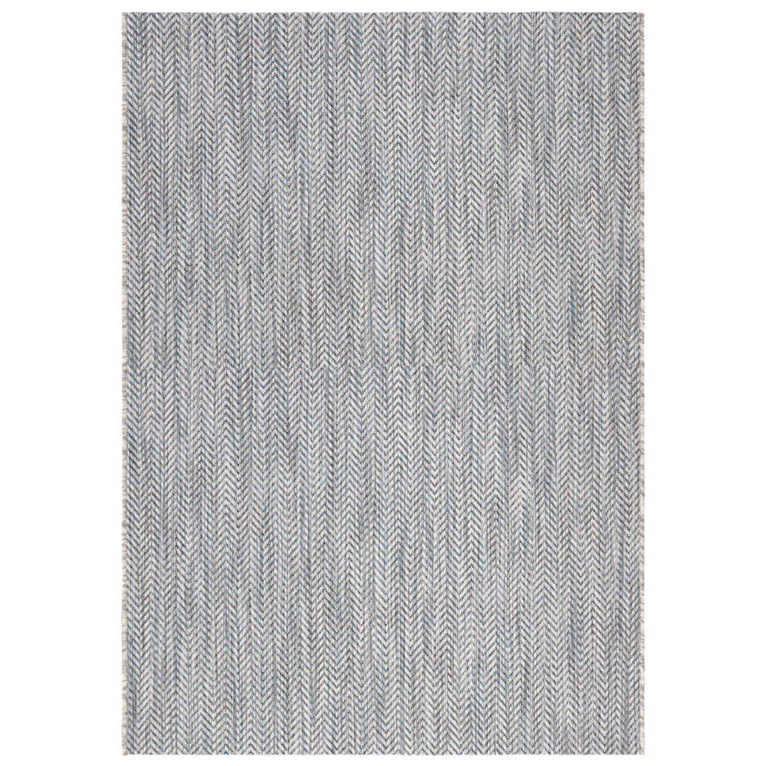 SAFAVIEH Outdoor CY8022-36812 Courtyard Grey / Navy Rug Image 11