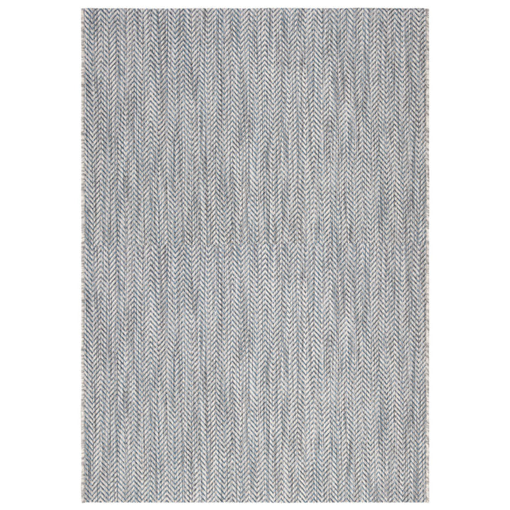 SAFAVIEH Outdoor CY8022-36812 Courtyard Grey / Navy Rug Image 11