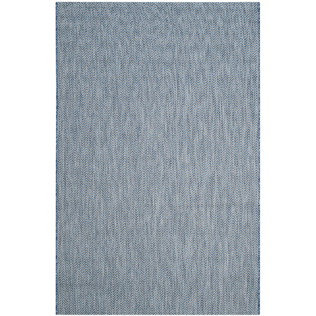 SAFAVIEH Outdoor CY8022-36821 Courtyard Navy / Grey Rug Image 11