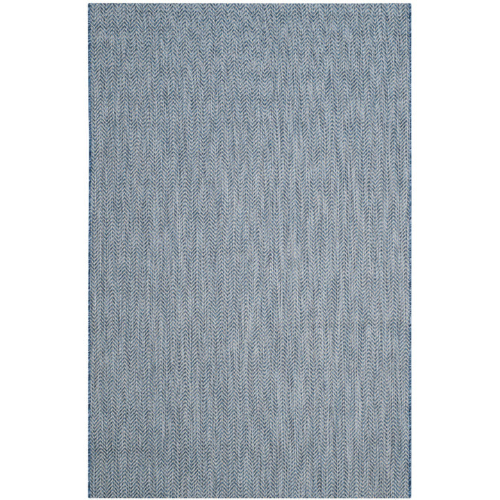 SAFAVIEH Outdoor CY8022-36821 Courtyard Navy / Grey Rug Image 11