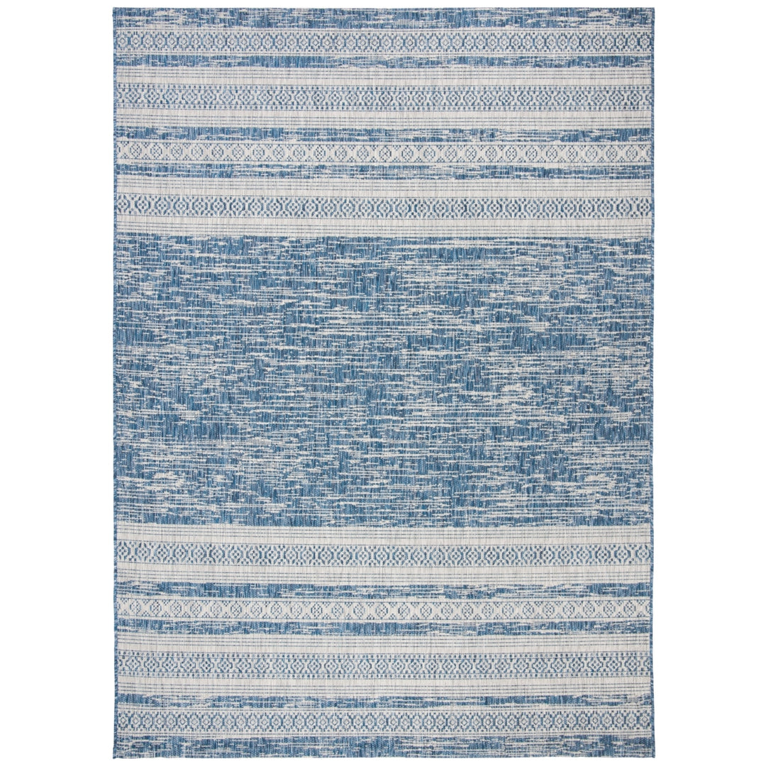 SAFAVIEH Outdoor CY8061-36821 Courtyard Navy / Grey Rug Image 3