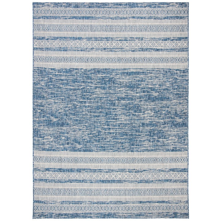 SAFAVIEH Outdoor CY8061-36821 Courtyard Navy / Grey Rug Image 3