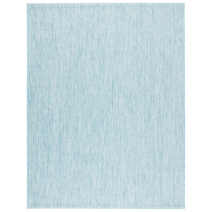 SAFAVIEH Outdoor CY8022-37121 Courtyard Aqua / Grey Rug Image 4