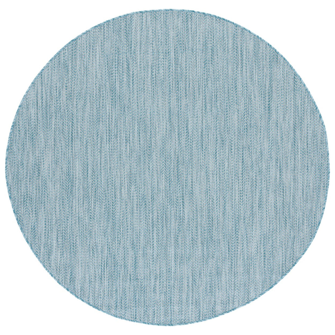 SAFAVIEH Outdoor CY8022-37121 Courtyard Aqua / Grey Rug Image 5