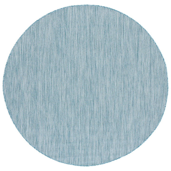 SAFAVIEH Outdoor CY8022-37121 Courtyard Aqua / Grey Rug Image 5