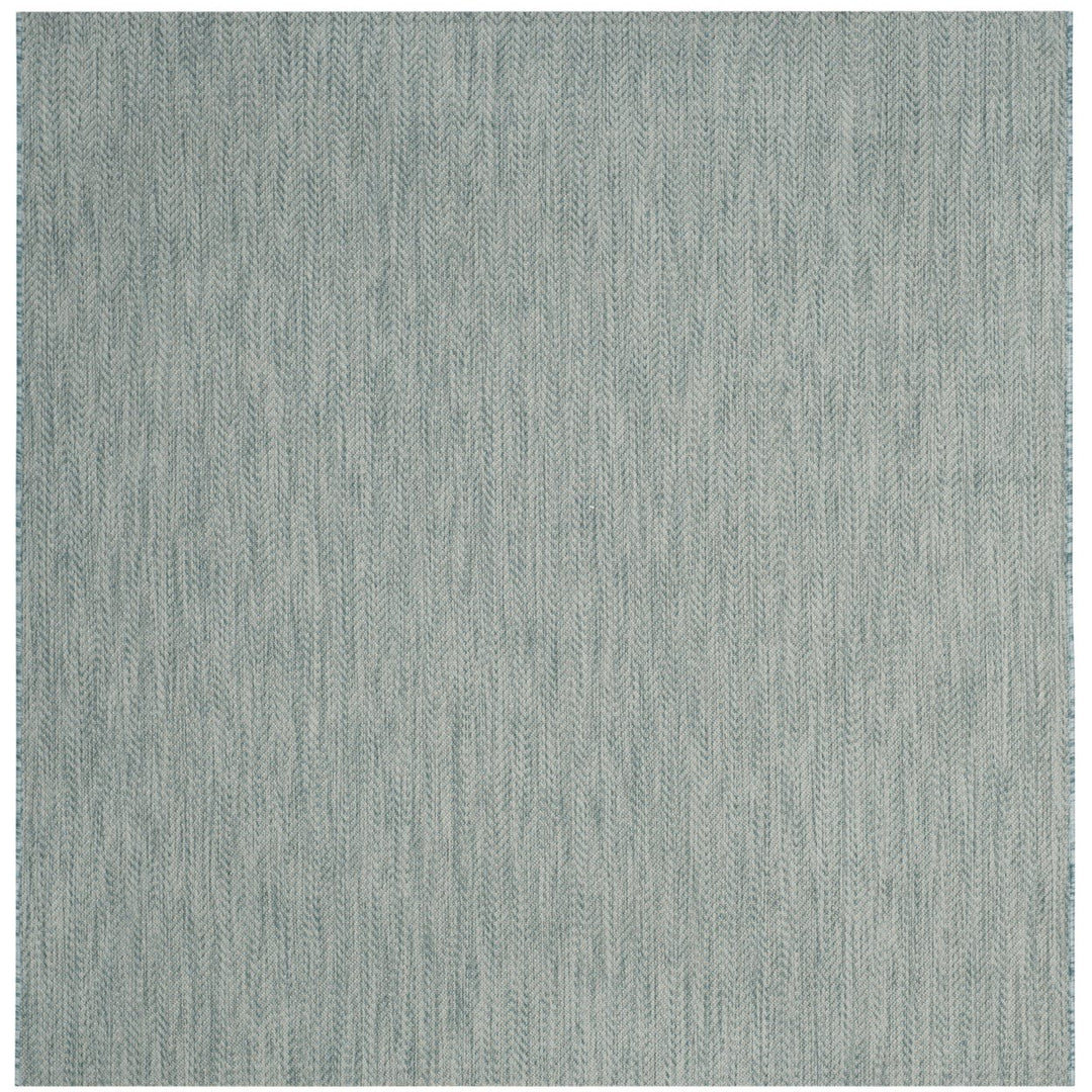 SAFAVIEH Outdoor CY8022-37121 Courtyard Aqua / Grey Rug Image 7