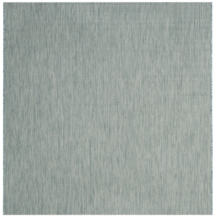 SAFAVIEH Outdoor CY8022-37121 Courtyard Aqua / Grey Rug Image 7