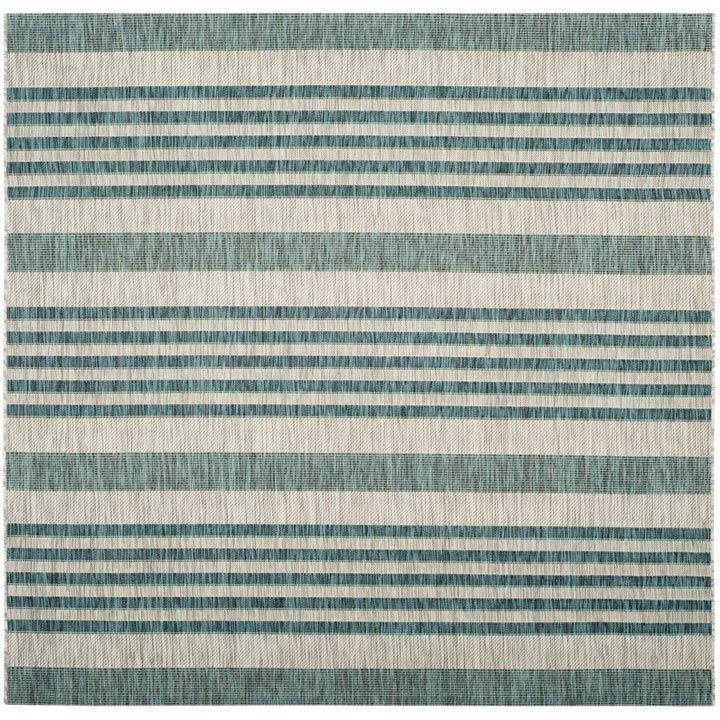 SAFAVIEH Outdoor CY8062-37212 Courtyard Grey / Blue Rug Image 1