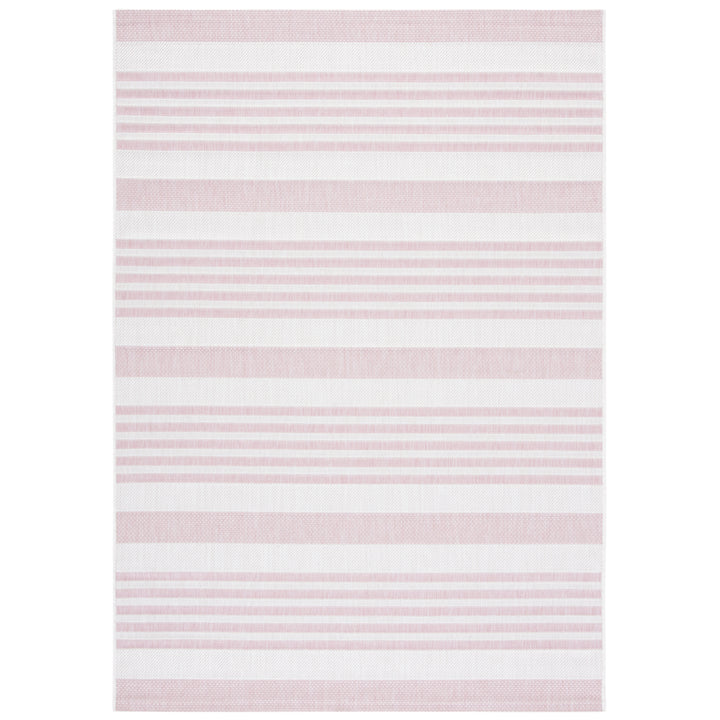 SAFAVIEH Outdoor CY8062-56212 Courtyard Ivory / Soft Pink Rug Image 4