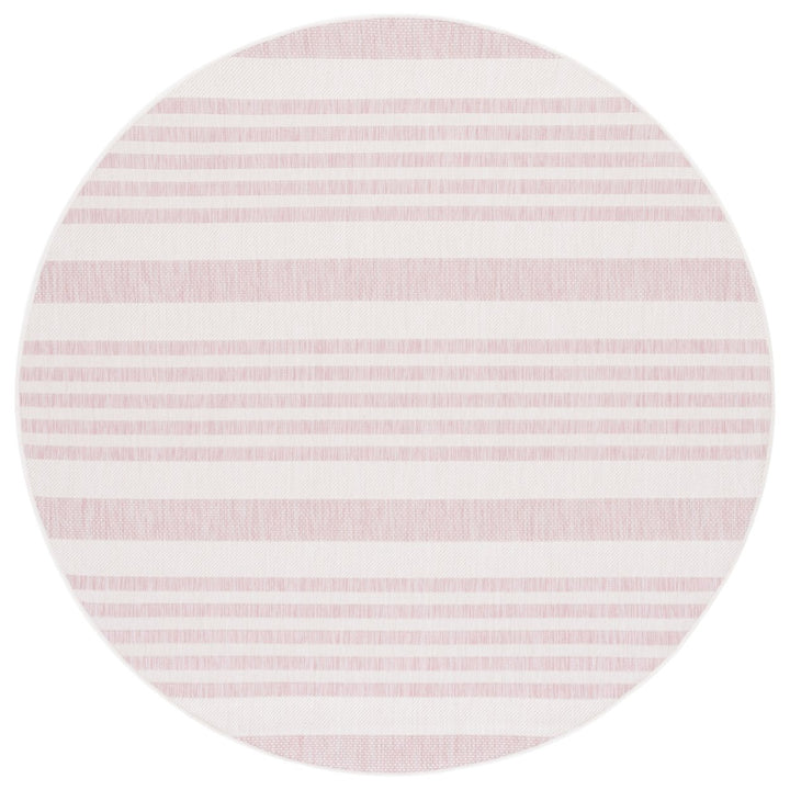 SAFAVIEH Outdoor CY8062-56212 Courtyard Ivory / Soft Pink Rug Image 1