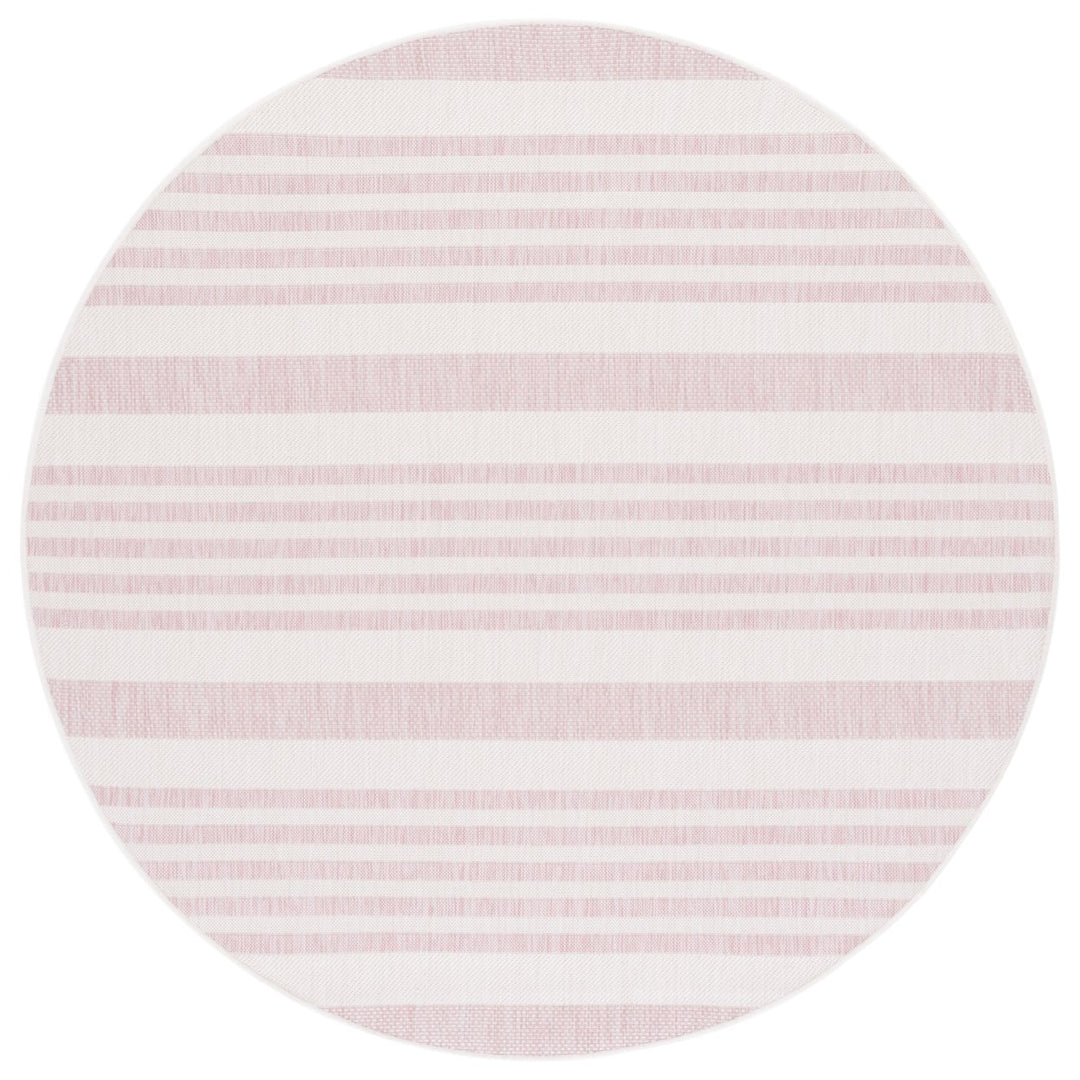 SAFAVIEH Outdoor CY8062-56212 Courtyard Ivory / Soft Pink Rug Image 1