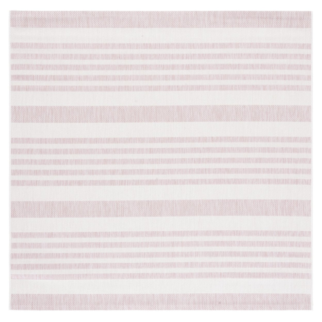 SAFAVIEH Outdoor CY8062-56212 Courtyard Ivory / Soft Pink Rug Image 1