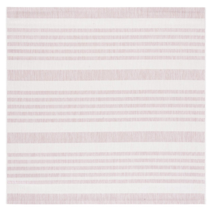 SAFAVIEH Outdoor CY8062-56212 Courtyard Ivory / Soft Pink Rug Image 1