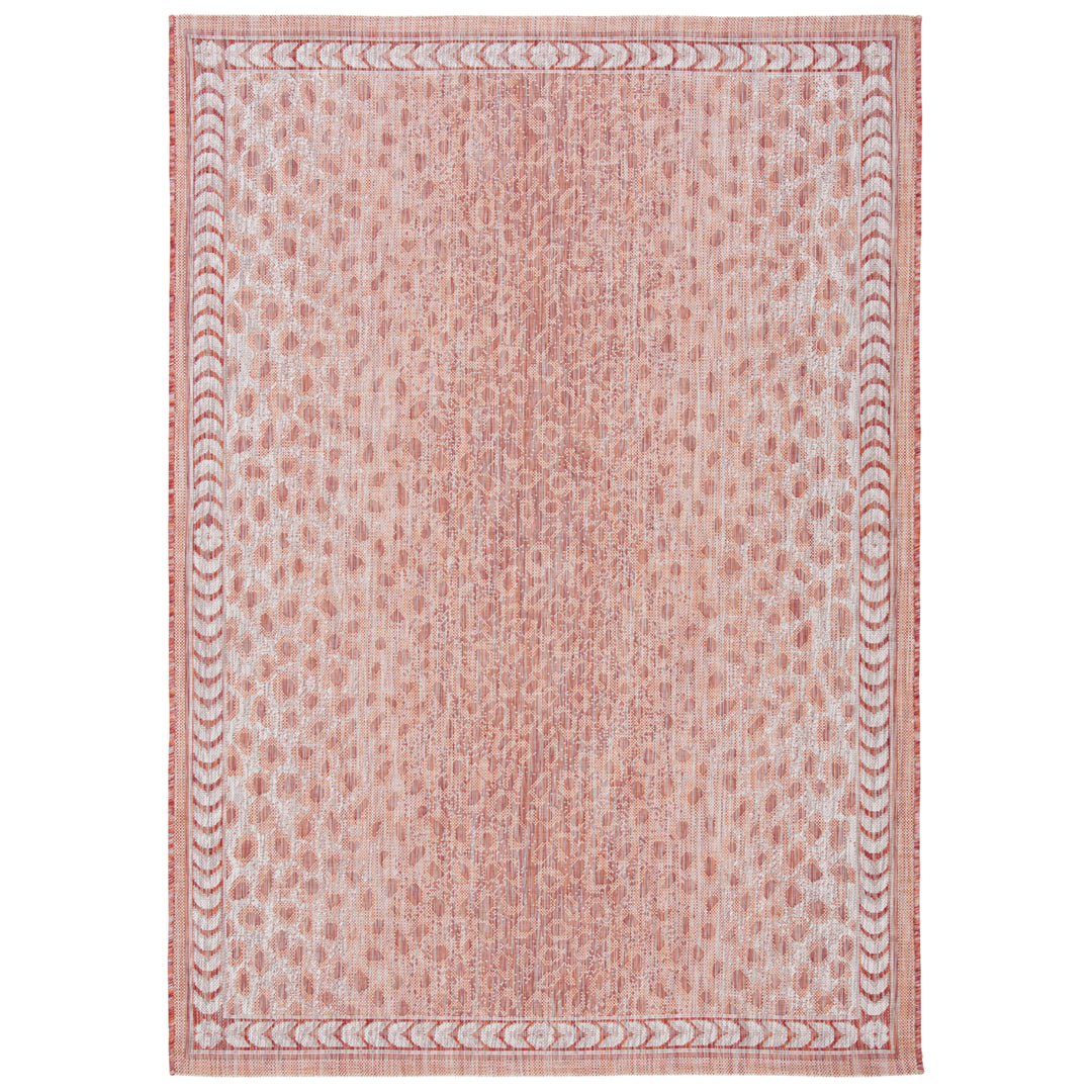 SAFAVIEH Outdoor CY8100-36512 Courtyard Rust / Beige Rug Image 4