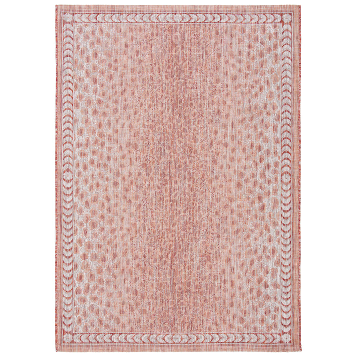 SAFAVIEH Outdoor CY8100-36512 Courtyard Rust / Beige Rug Image 4