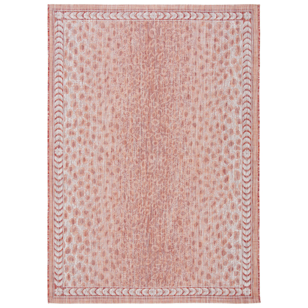 SAFAVIEH Outdoor CY8100-36512 Courtyard Rust / Beige Rug Image 1