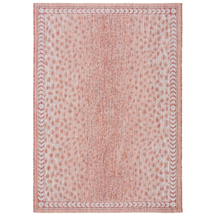 SAFAVIEH Outdoor CY8100-36512 Courtyard Rust / Beige Rug Image 1