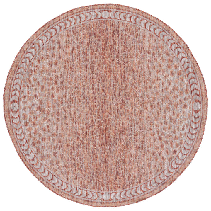 SAFAVIEH Outdoor CY8100-36512 Courtyard Rust / Beige Rug Image 5