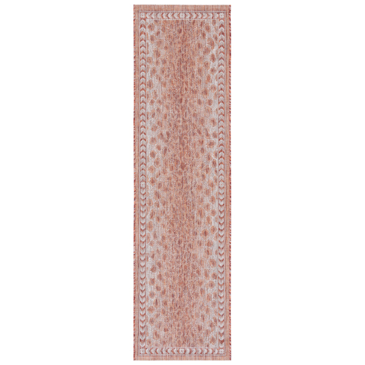 SAFAVIEH Outdoor CY8100-36512 Courtyard Rust / Beige Rug Image 6