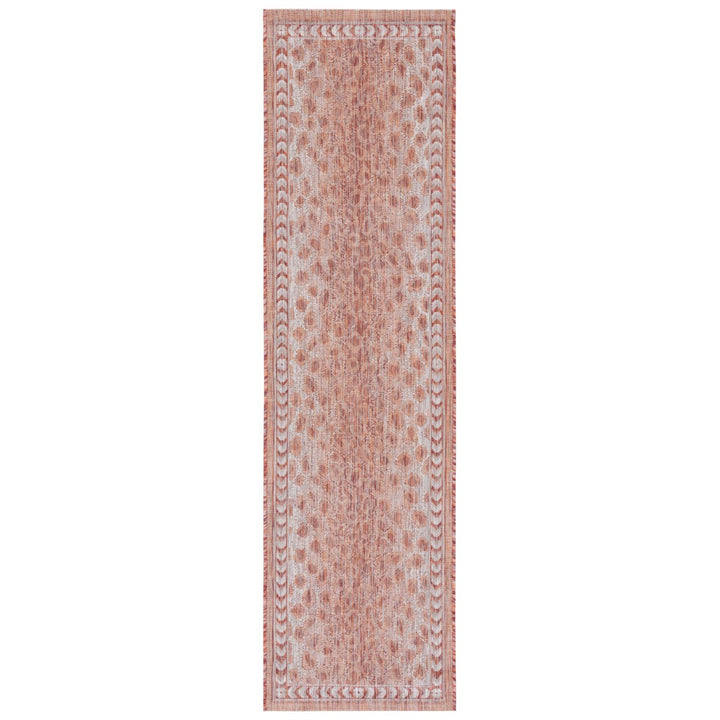 SAFAVIEH Outdoor CY8100-36512 Courtyard Rust / Beige Rug Image 1