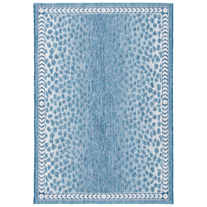SAFAVIEH Outdoor CY8100-53412 Courtyard Blue / Ivory Rug Image 4