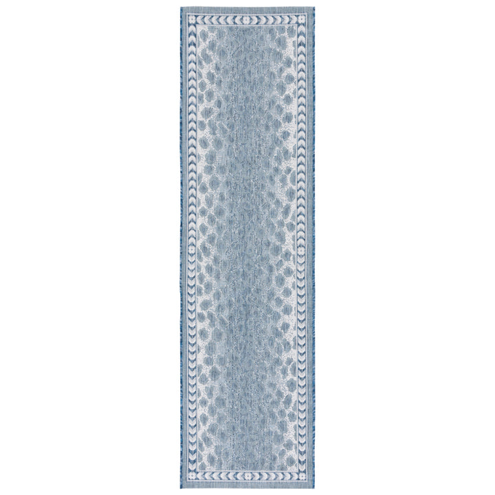 SAFAVIEH Outdoor CY8100-53412 Courtyard Blue / Ivory Rug Image 6