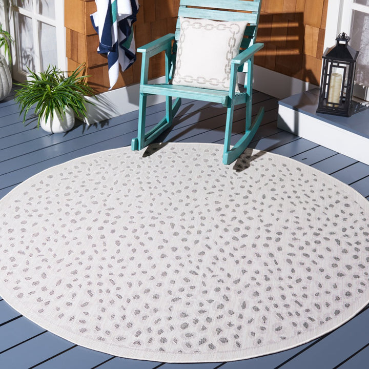 SAFAVIEH Outdoor CY8104-53712 Courtyard Ivory / Grey Rug Image 2