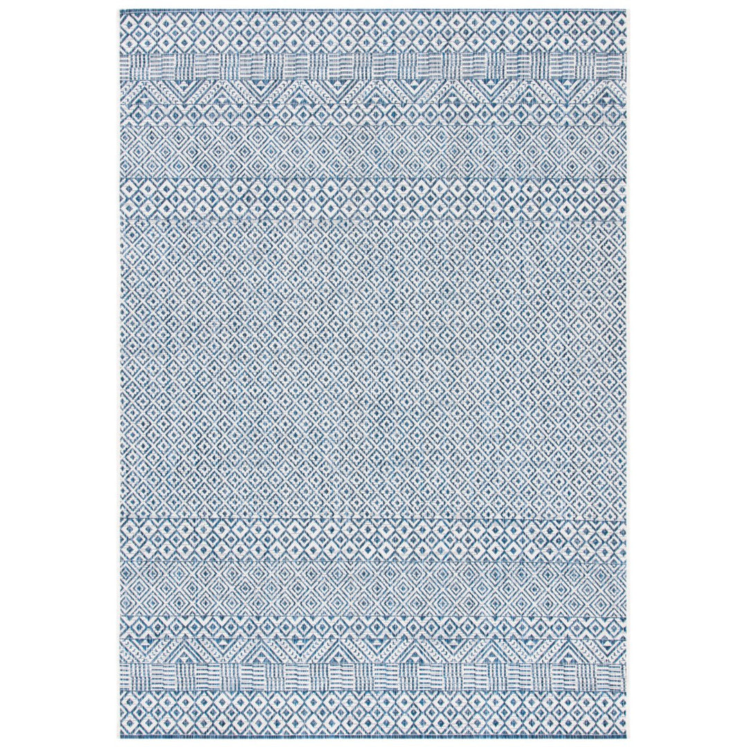 SAFAVIEH Outdoor CY8235-53412 Courtyard Blue / Navy Rug Image 1