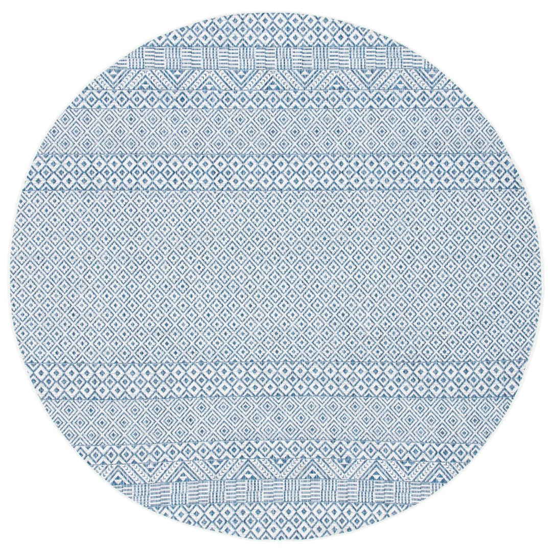 SAFAVIEH Outdoor CY8235-53412 Courtyard Blue / Navy Rug Image 5