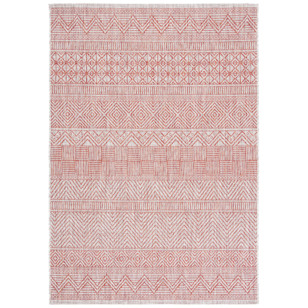 SAFAVIEH Outdoor CY8196-36512 Courtyard Beige / Rust Rug Image 1