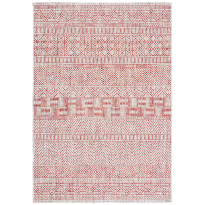 SAFAVIEH Outdoor CY8196-36512 Courtyard Beige / Rust Rug Image 1