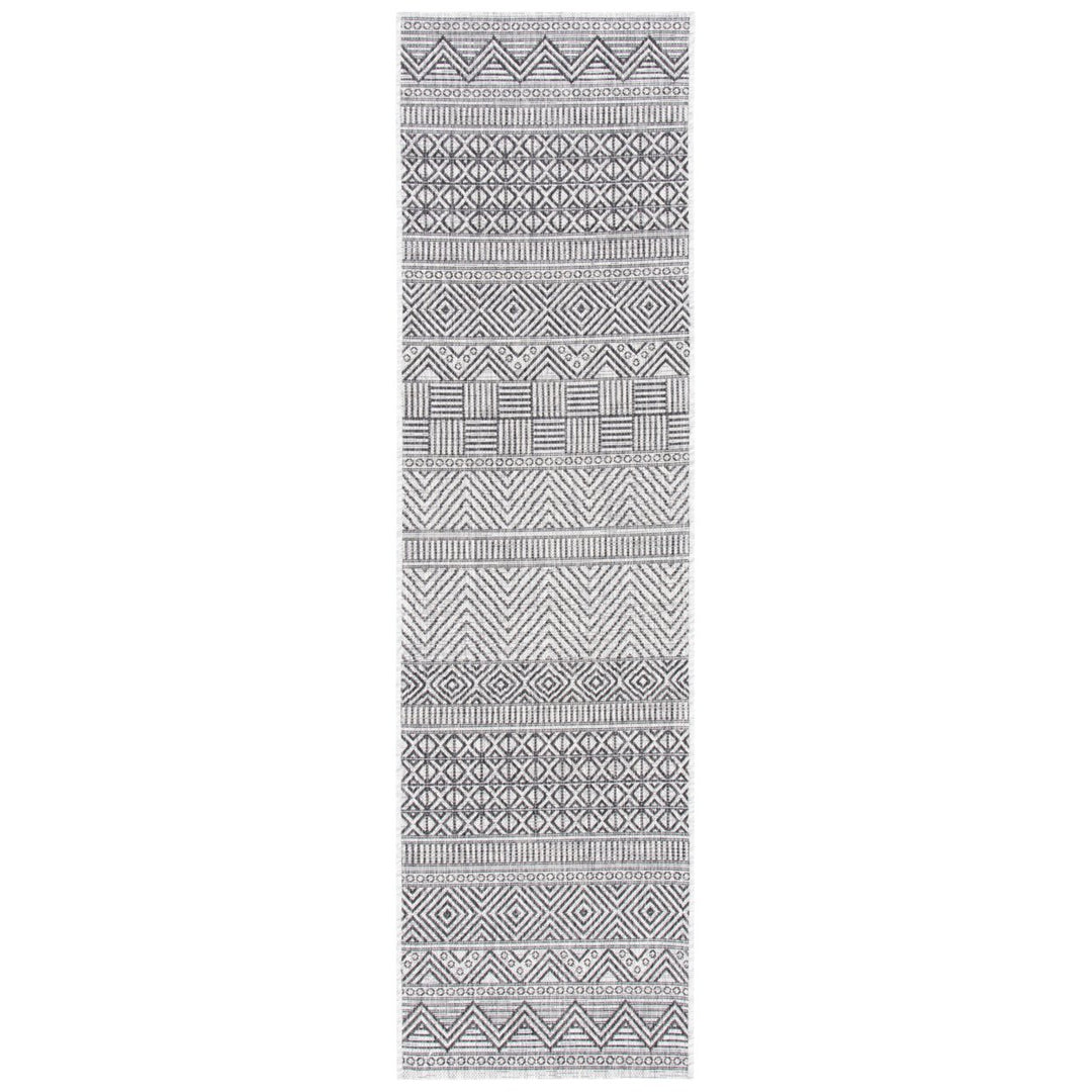 SAFAVIEH Outdoor CY8196-53712 Courtyard Ivory / Black Rug Image 6