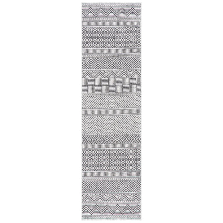 SAFAVIEH Outdoor CY8196-53712 Courtyard Ivory / Black Rug Image 1