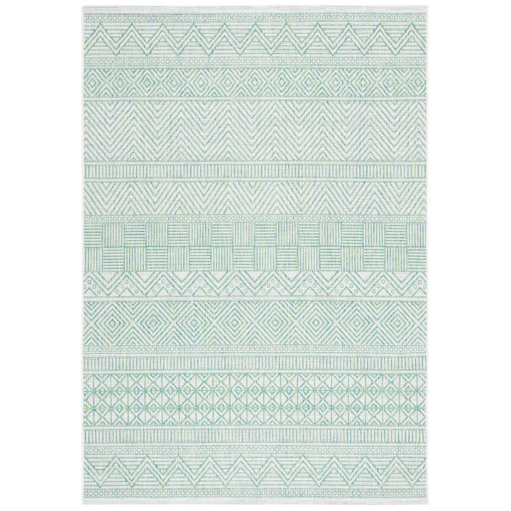 SAFAVIEH Outdoor CY8196-55712 Courtyard Beige / Green Rug Image 1