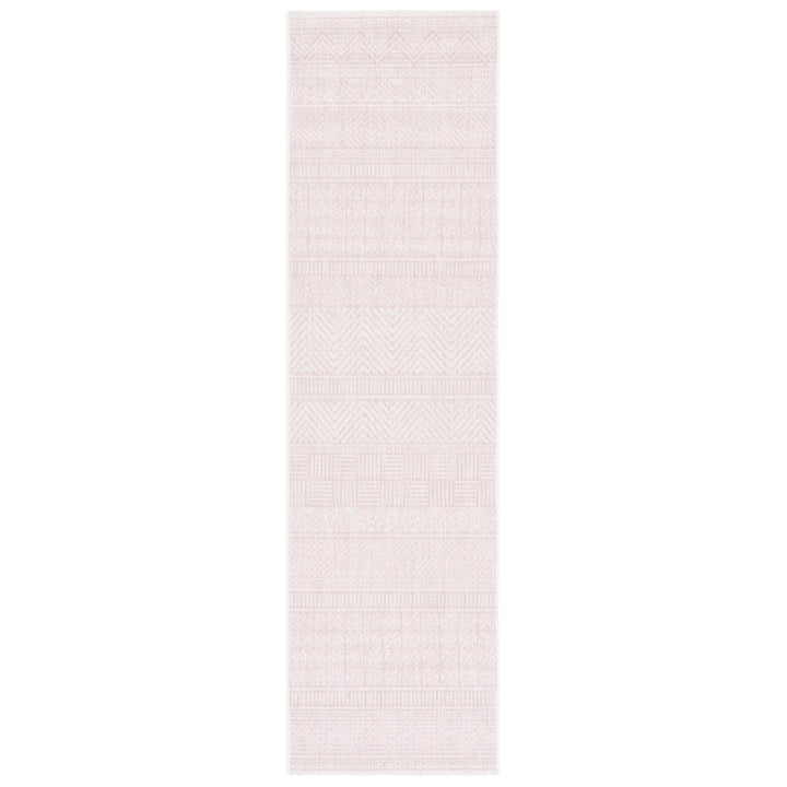 SAFAVIEH Outdoor CY8196-56212 Courtyard Ivory / Pink Rug Image 4