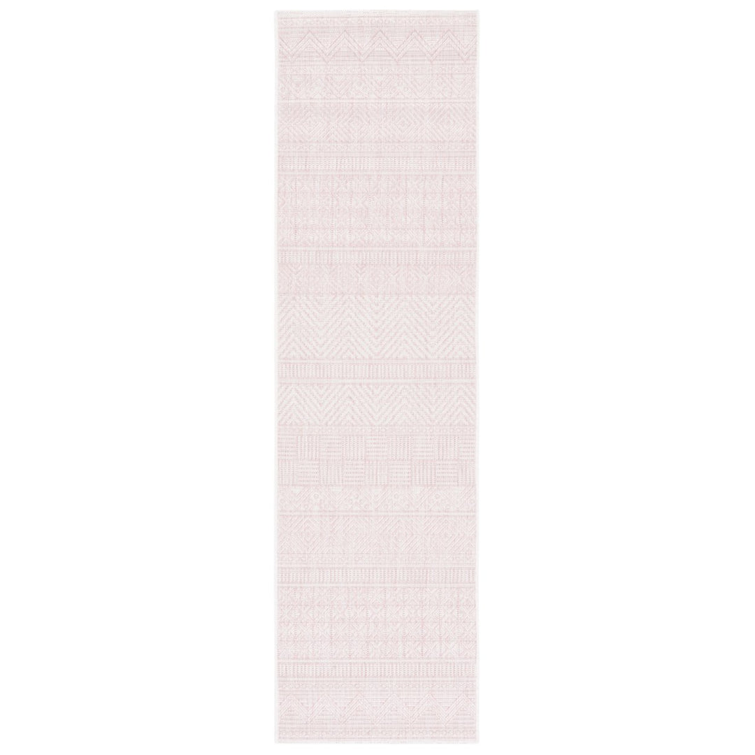 SAFAVIEH Outdoor CY8196-56212 Courtyard Ivory / Pink Rug Image 1