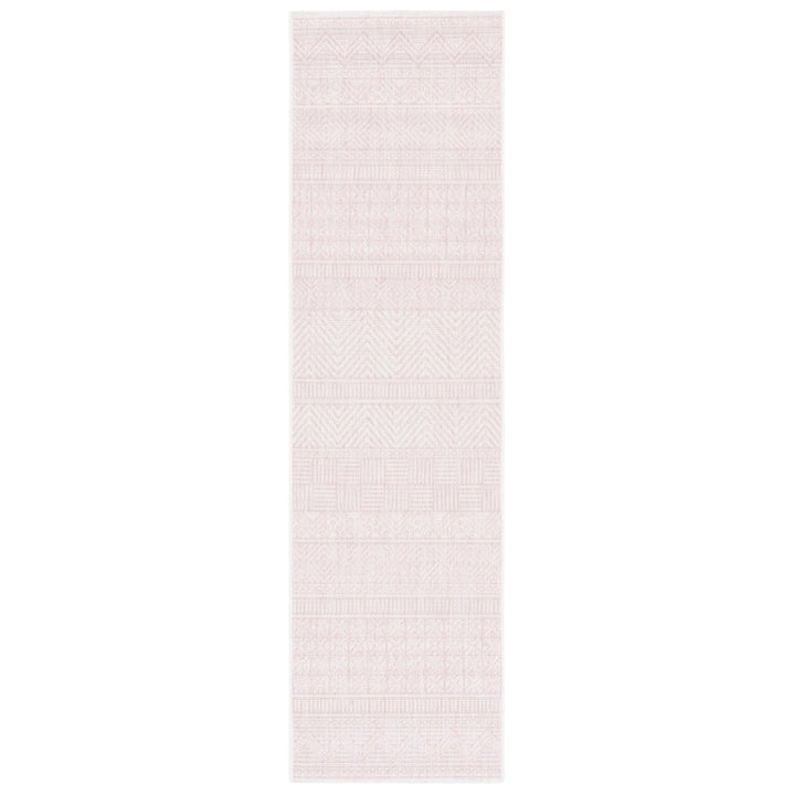 SAFAVIEH Outdoor CY8196-56212 Courtyard Ivory / Pink Rug Image 1