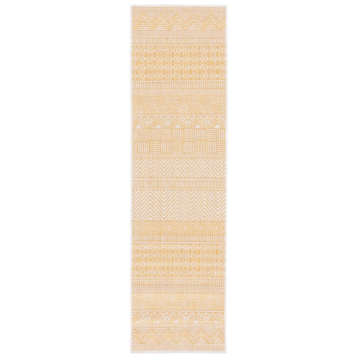 SAFAVIEH Outdoor CY8196-56012 Courtyard Beige / Gold Rug Image 1