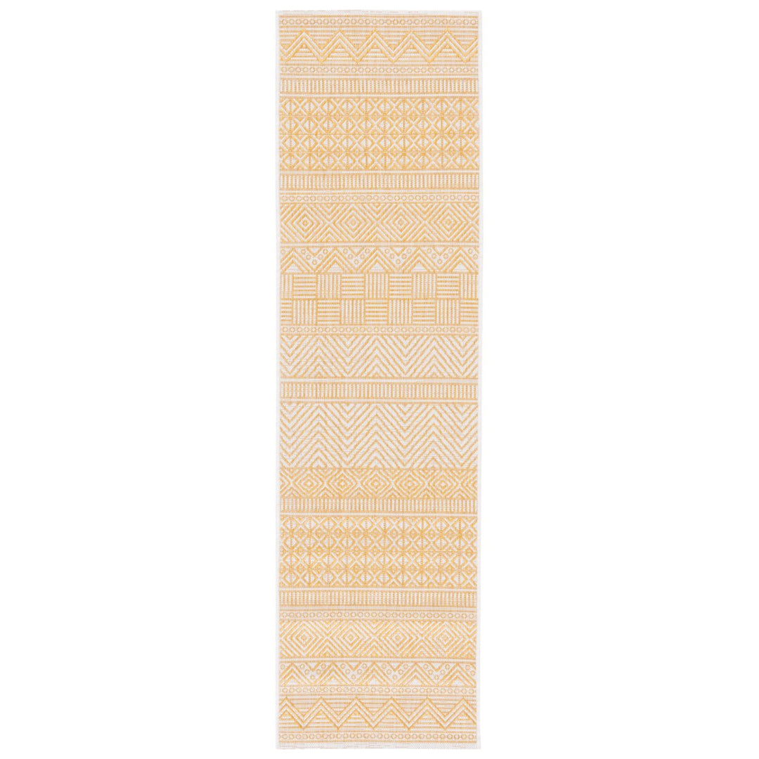 SAFAVIEH Outdoor CY8196-56012 Courtyard Beige / Gold Rug Image 1