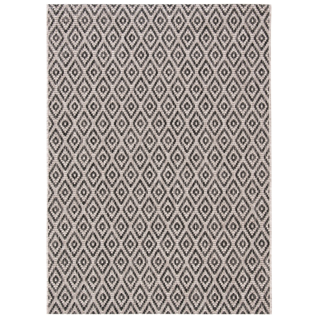 SAFAVIEH Outdoor CY8218-36612 Courtyard Beige / Black Rug Image 10