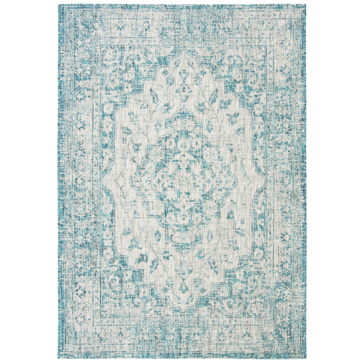 SAFAVIEH Outdoor CY8231-37212 Courtyard Grey / Blue Rug Image 10