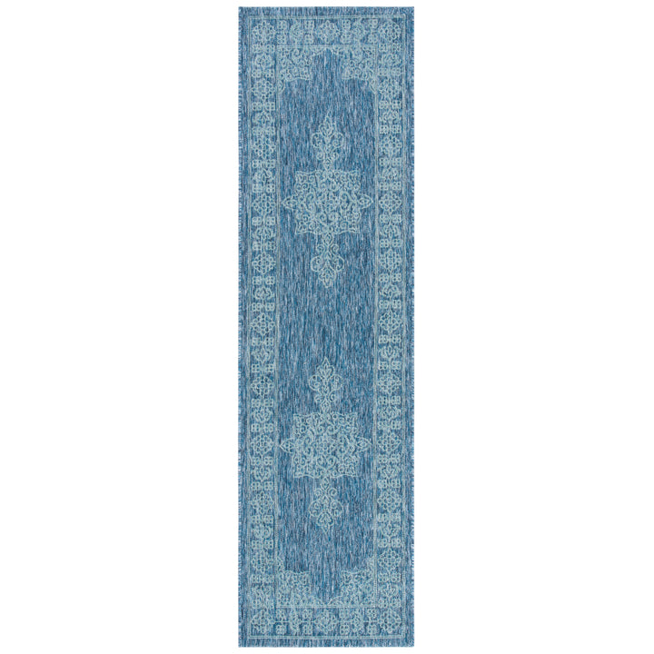 SAFAVIEH Outdoor CY8232-39421 Courtyard Navy / Ivory Rug Image 5