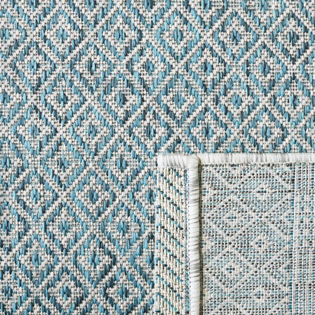 SAFAVIEH Outdoor CY8235-37212 Courtyard Grey / Aqua Rug Image 8