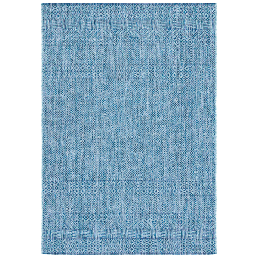 SAFAVIEH Outdoor CY8235-39412 Courtyard Aqua / Navy Rug Image 4