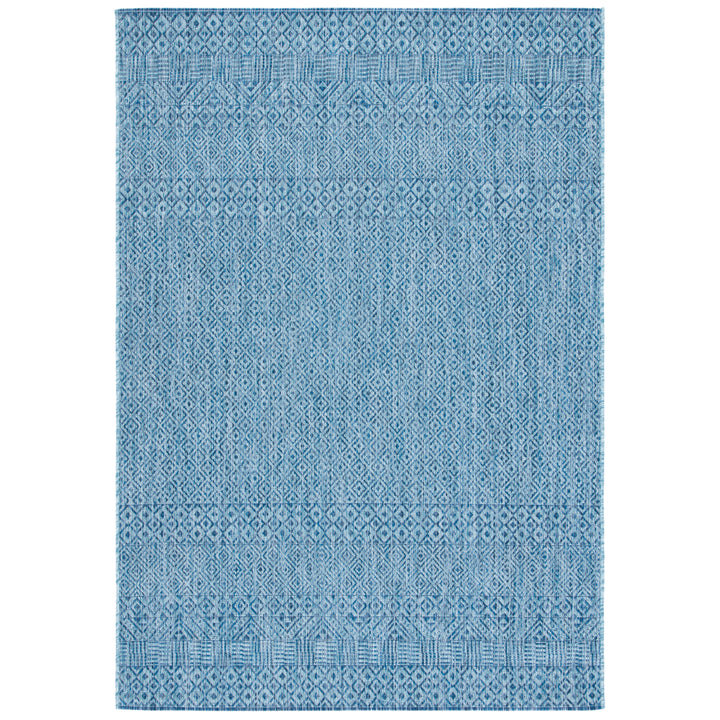 SAFAVIEH Outdoor CY8235-39412 Courtyard Aqua / Navy Rug Image 4