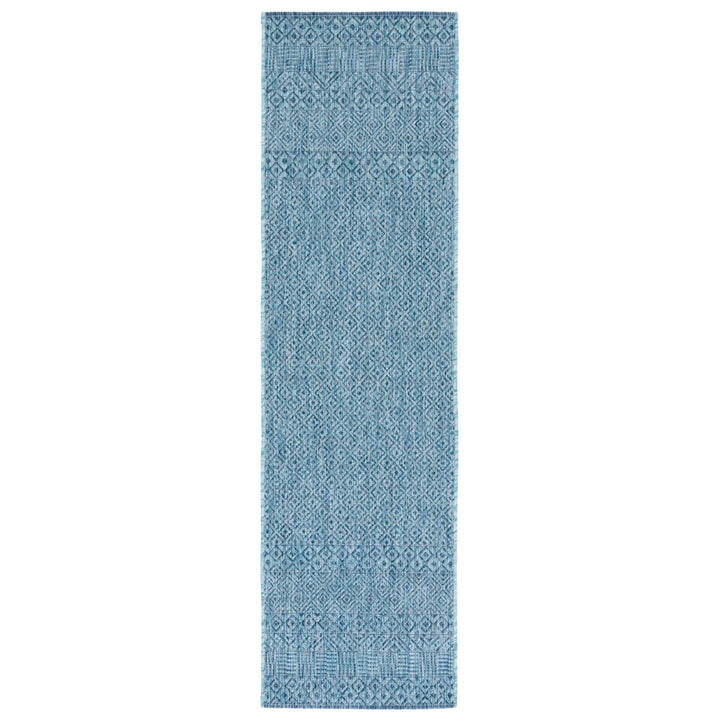 SAFAVIEH Outdoor CY8235-39412 Courtyard Aqua / Navy Rug Image 6