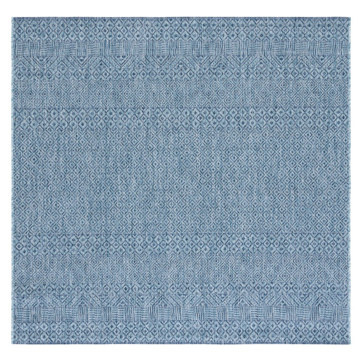 SAFAVIEH Outdoor CY8235-39412 Courtyard Aqua / Navy Rug Image 7